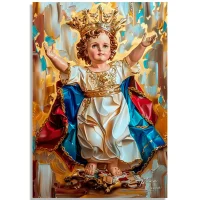 cuadro niño jesus con corona