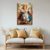 cuadro divino niño jesus fondo dorado