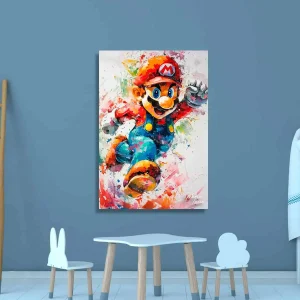 cuadro mario bros de colores