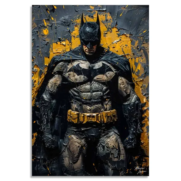 cuadro Batman fondo dorado