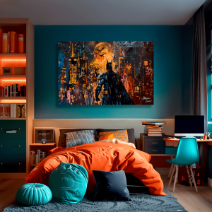 cuadro batman y ciudad